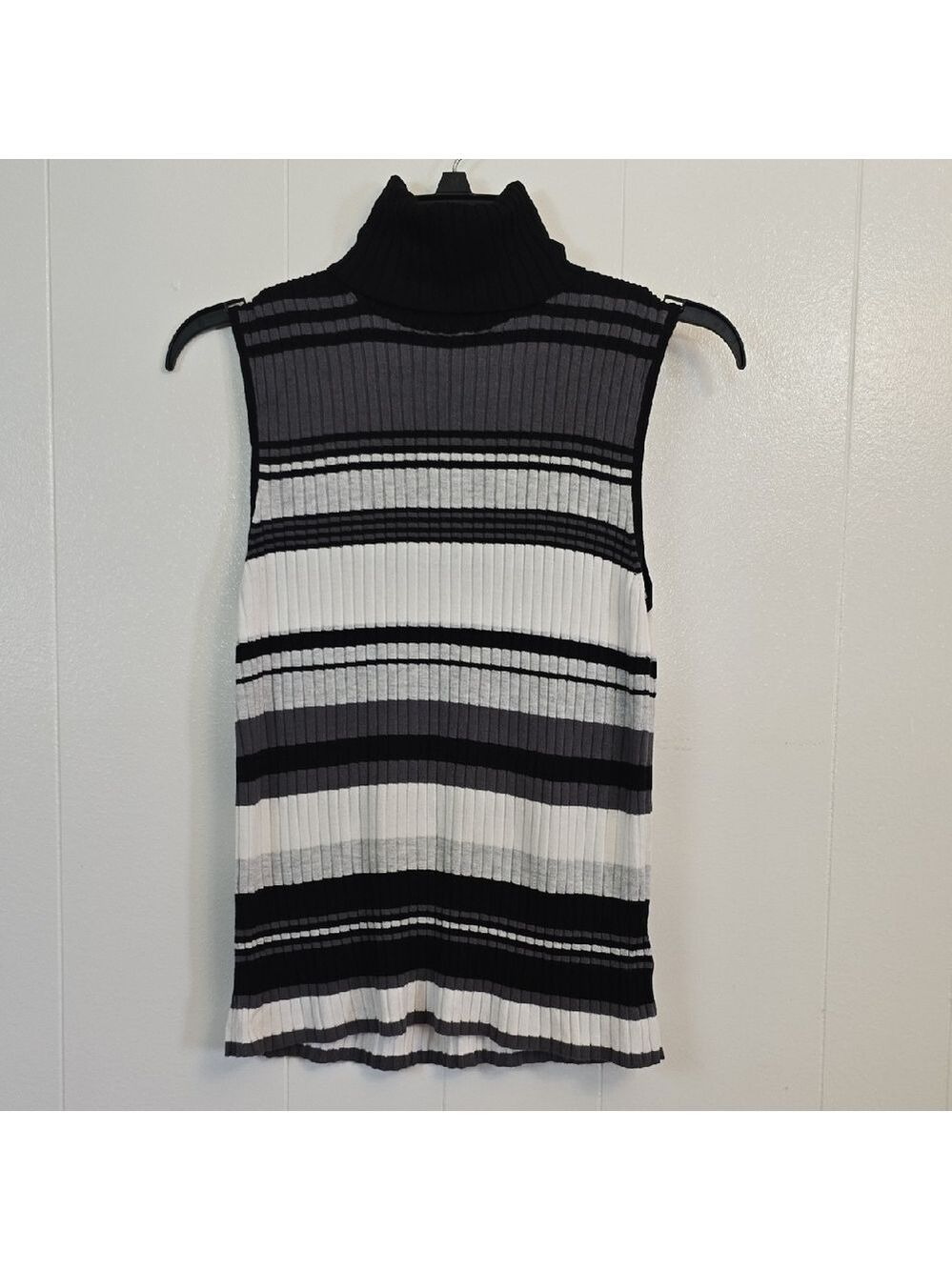 Express Striped Ribbed Knit Top